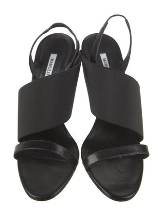 Manolo Blahnik Leather Slingback Sandals