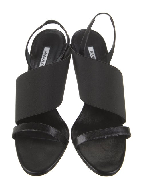 Manolo Blahnik Leather Slingback Sandals