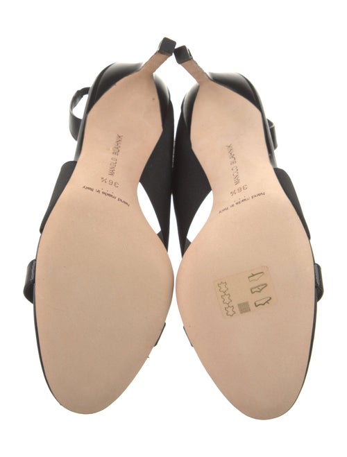 Manolo Blahnik Leather Slingback Sandals