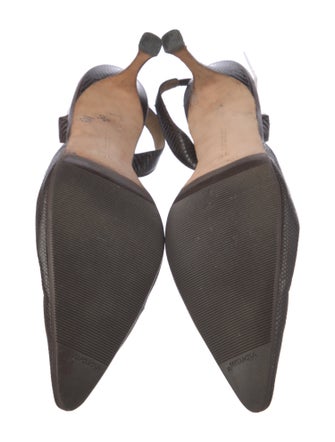Manolo Blahnik Lizard Slingback Pumps