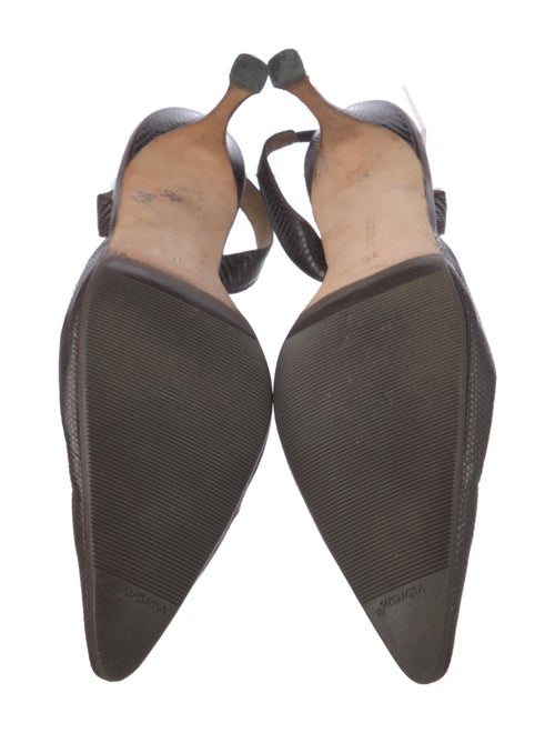 Manolo Blahnik Lizard Slingback Pumps