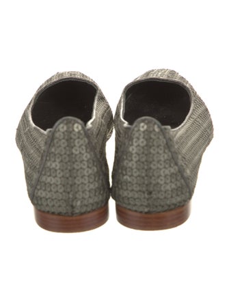 Manolo Blahnik Sequins Animal Print Flats