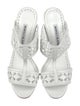 Manolo Blahnik Leather Cutout Accent Slides