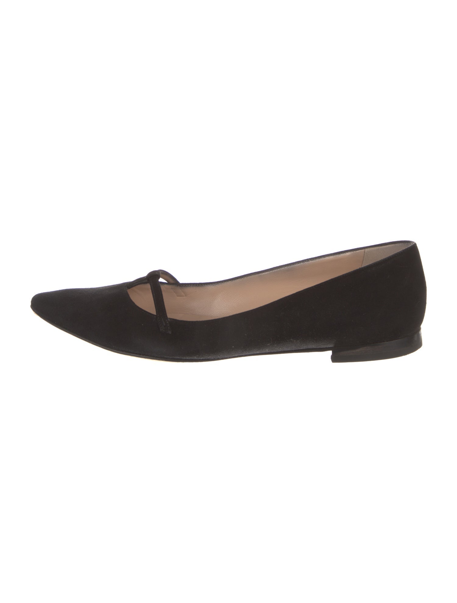Manolo Blahnik Suede Mary Jane Flats