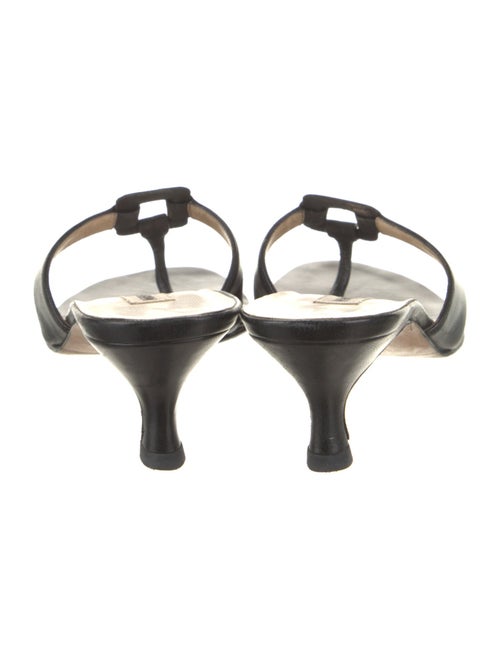 Manolo Blahnik Leather Slides