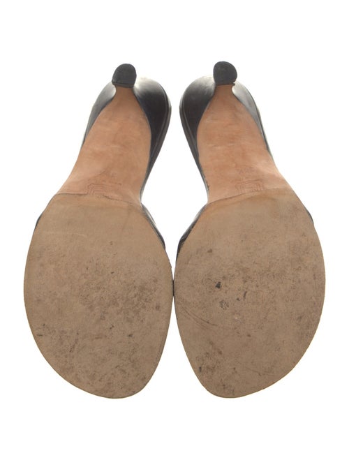 Manolo Blahnik Leather Slides