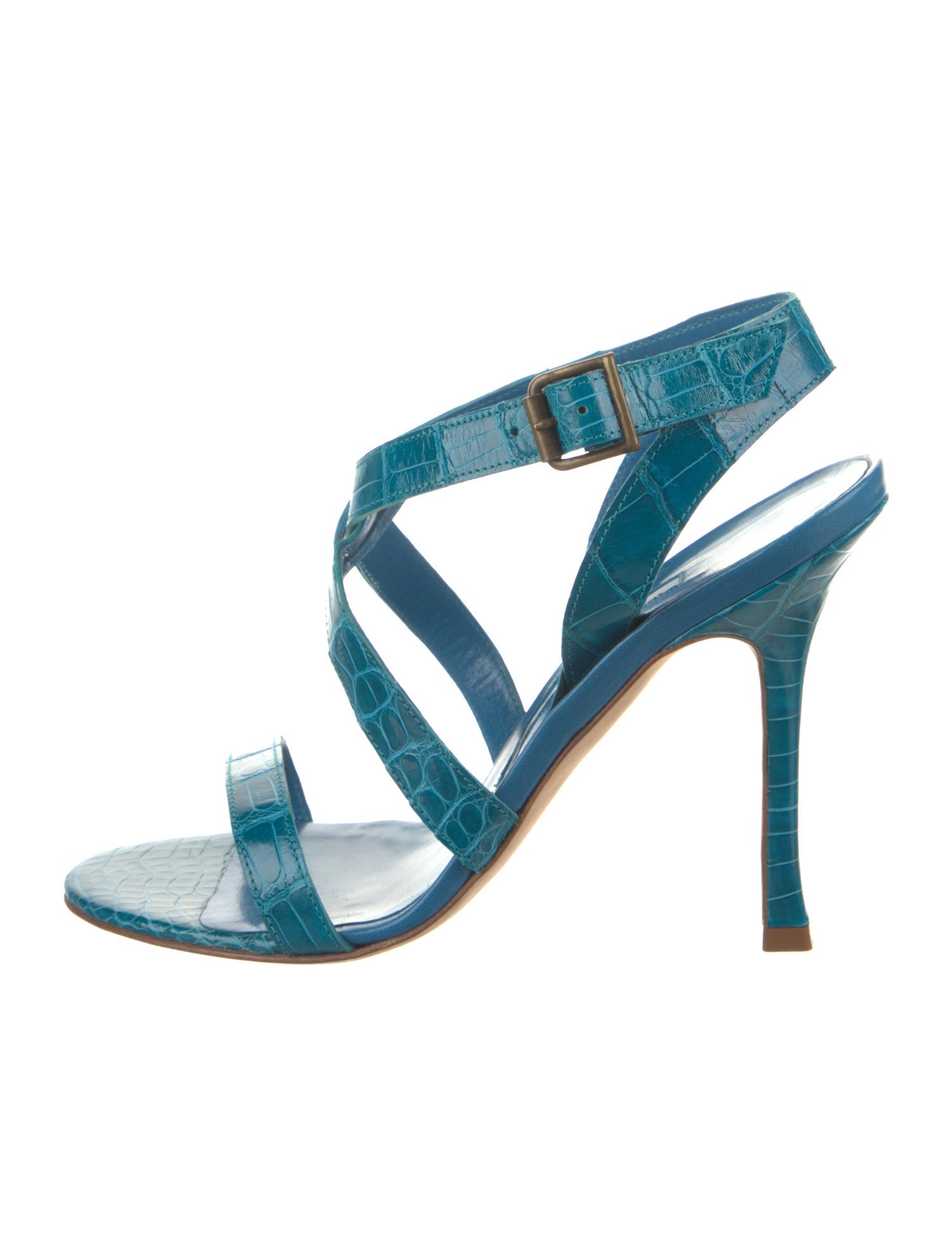 Manolo Blahnik Leather Slingback Sandals