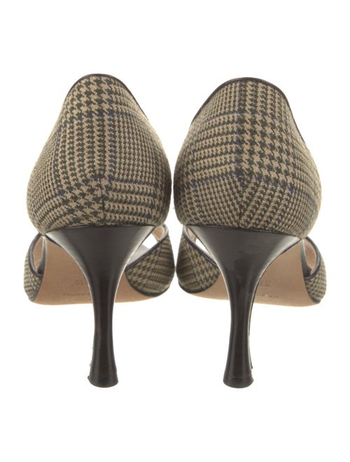 Manolo Blahnik Canvas Printed Sandals