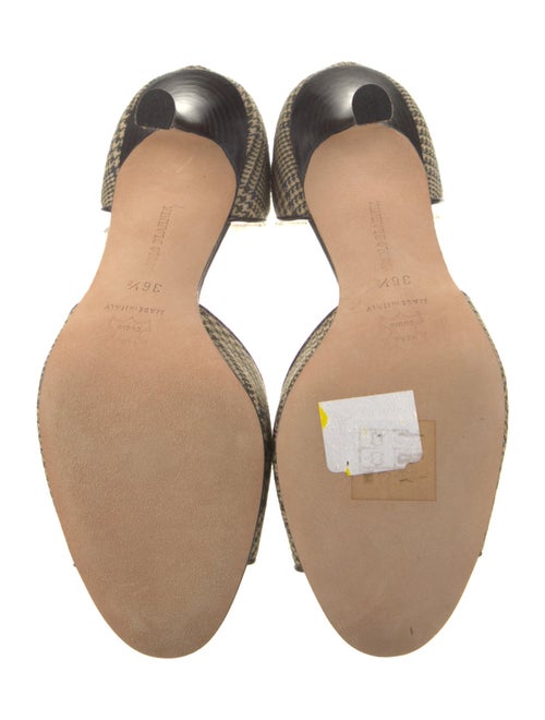 Manolo Blahnik Canvas Printed Sandals