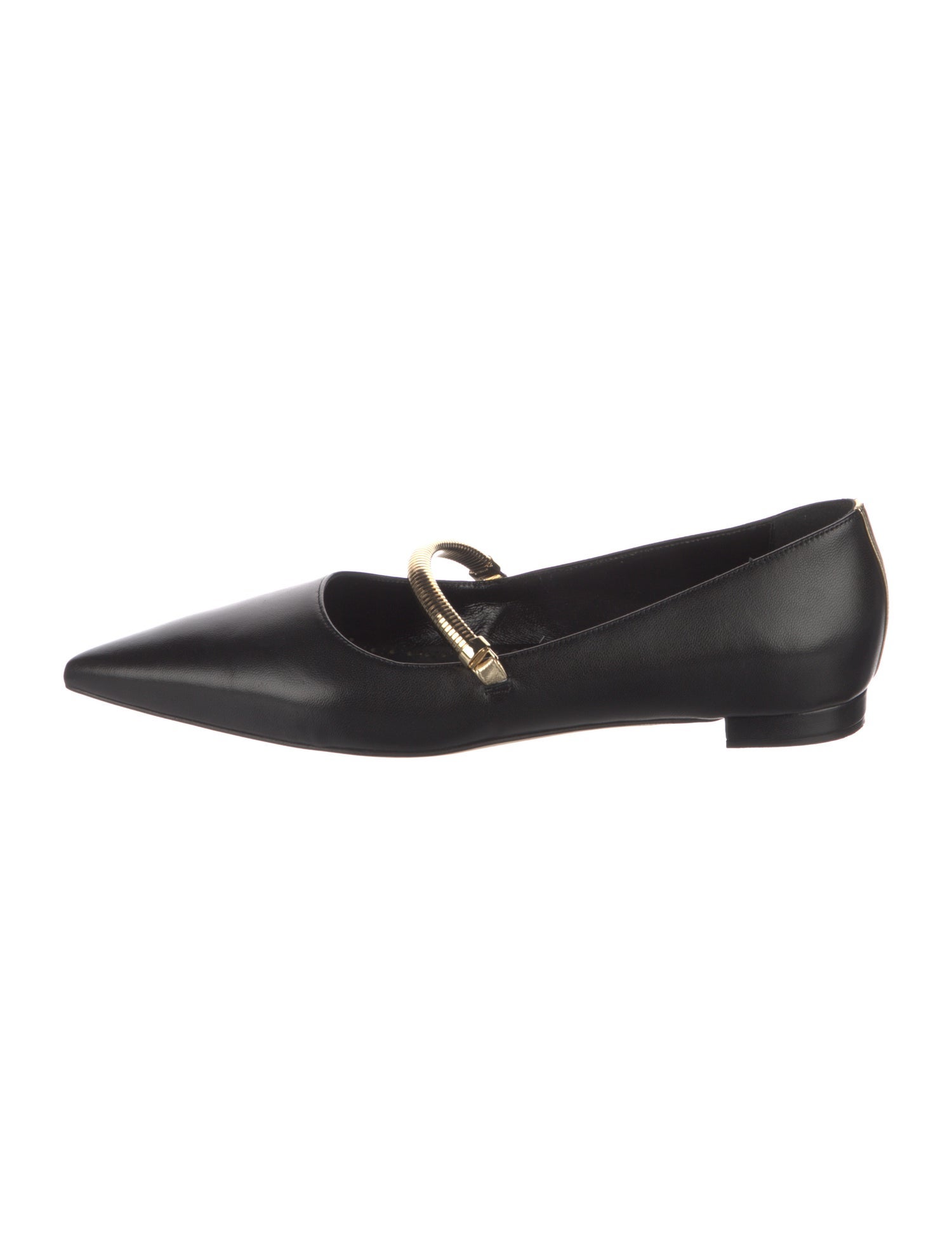 Manolo Blahnik Peleona Leather Mary Jane Flats