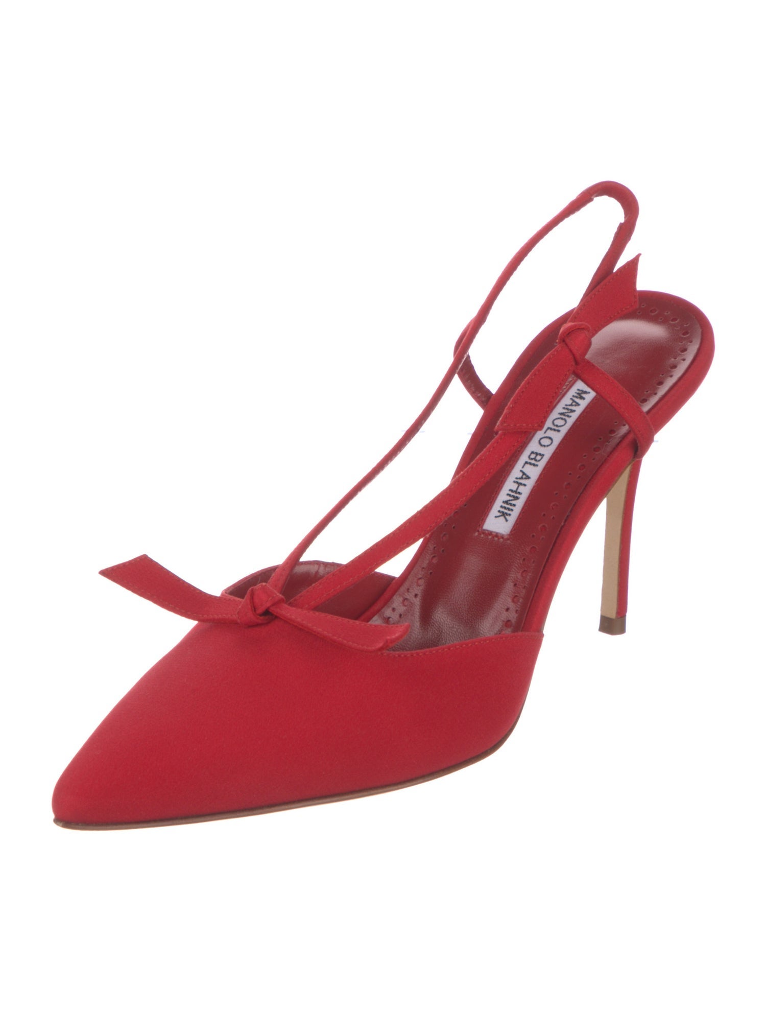 Manolo Blahnik Corintia 90mm Suede Slingback Pumps