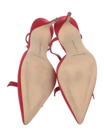 Manolo Blahnik Corintia 90mm Suede Slingback Pumps