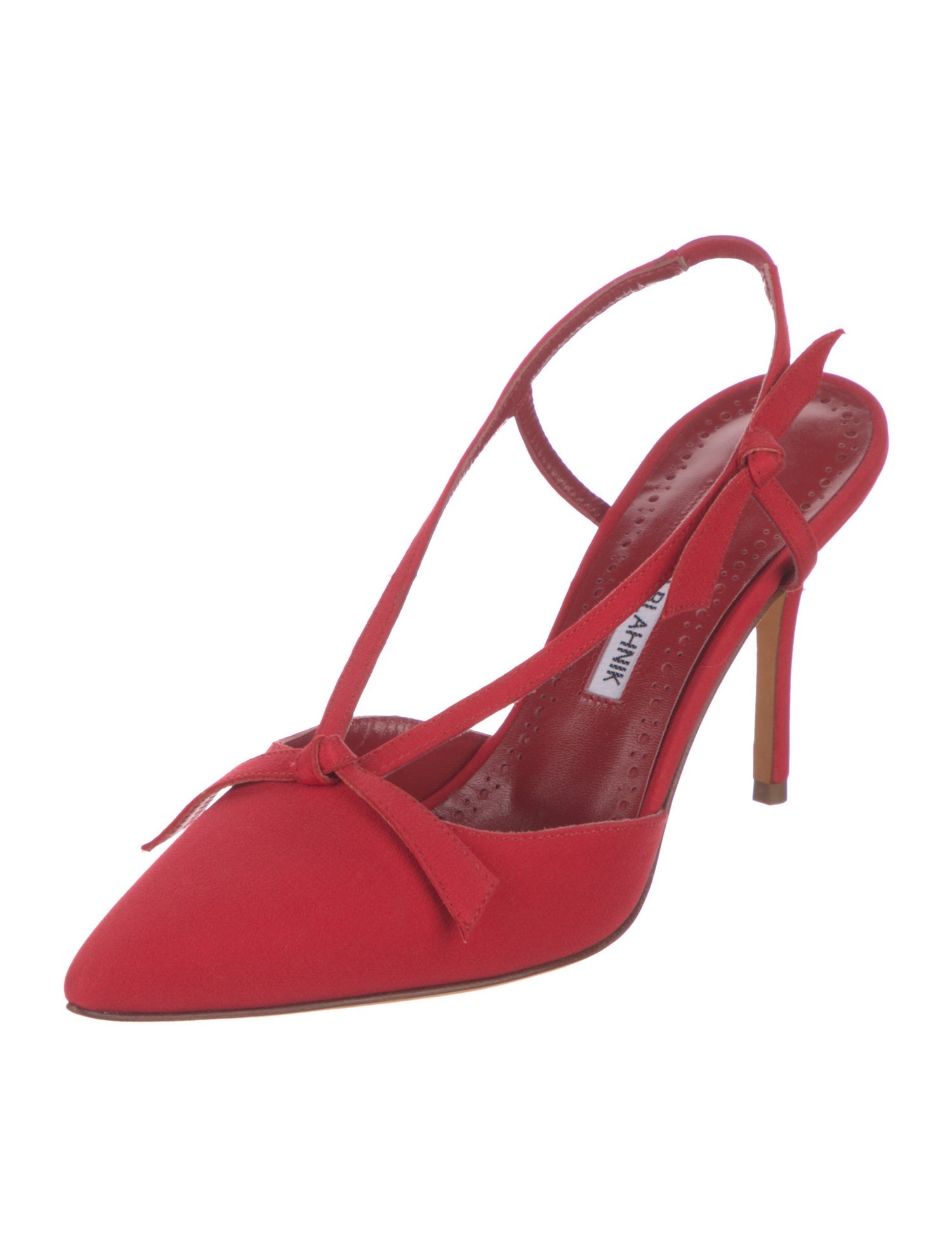 Manolo Blahnik Bow Accents Slingback Pumps