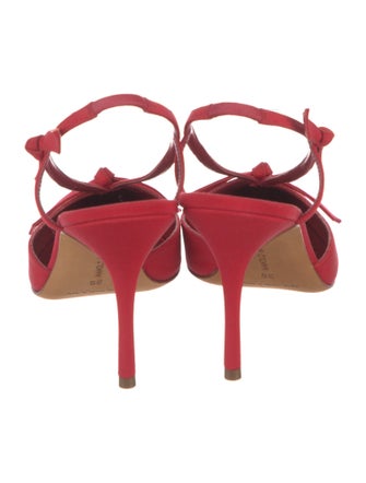 Manolo Blahnik Bow Accents Slingback Pumps