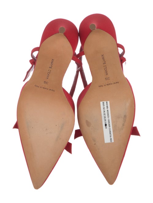 Manolo Blahnik Bow Accents Slingback Pumps
