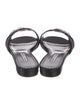 Manolo Blahnik Satin Crystal Embellishments Slides