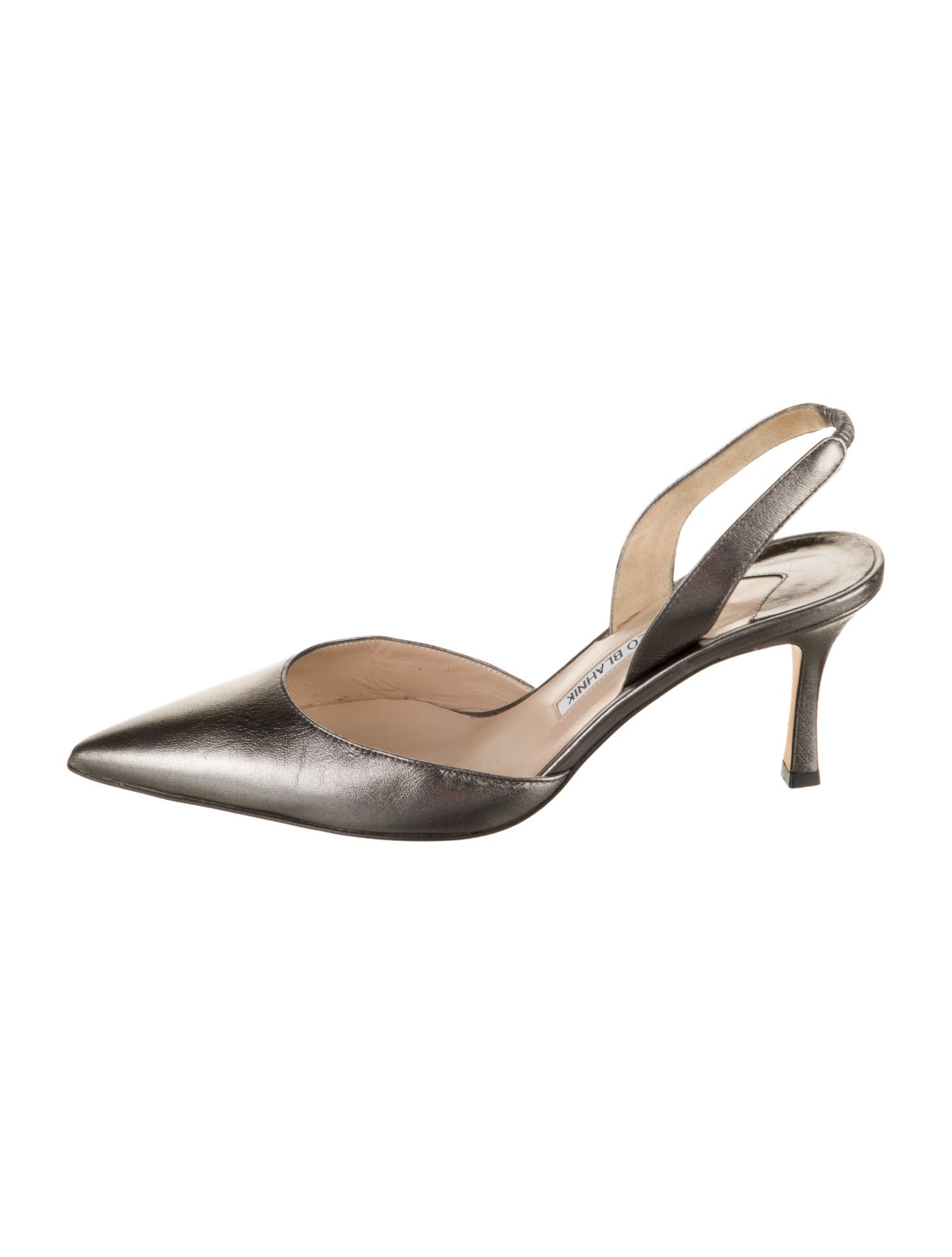 Manolo Blahnik Leather Slingback Pumps
