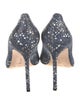 Manolo Blahnik Suede Leather Trim Embellishment Pumps