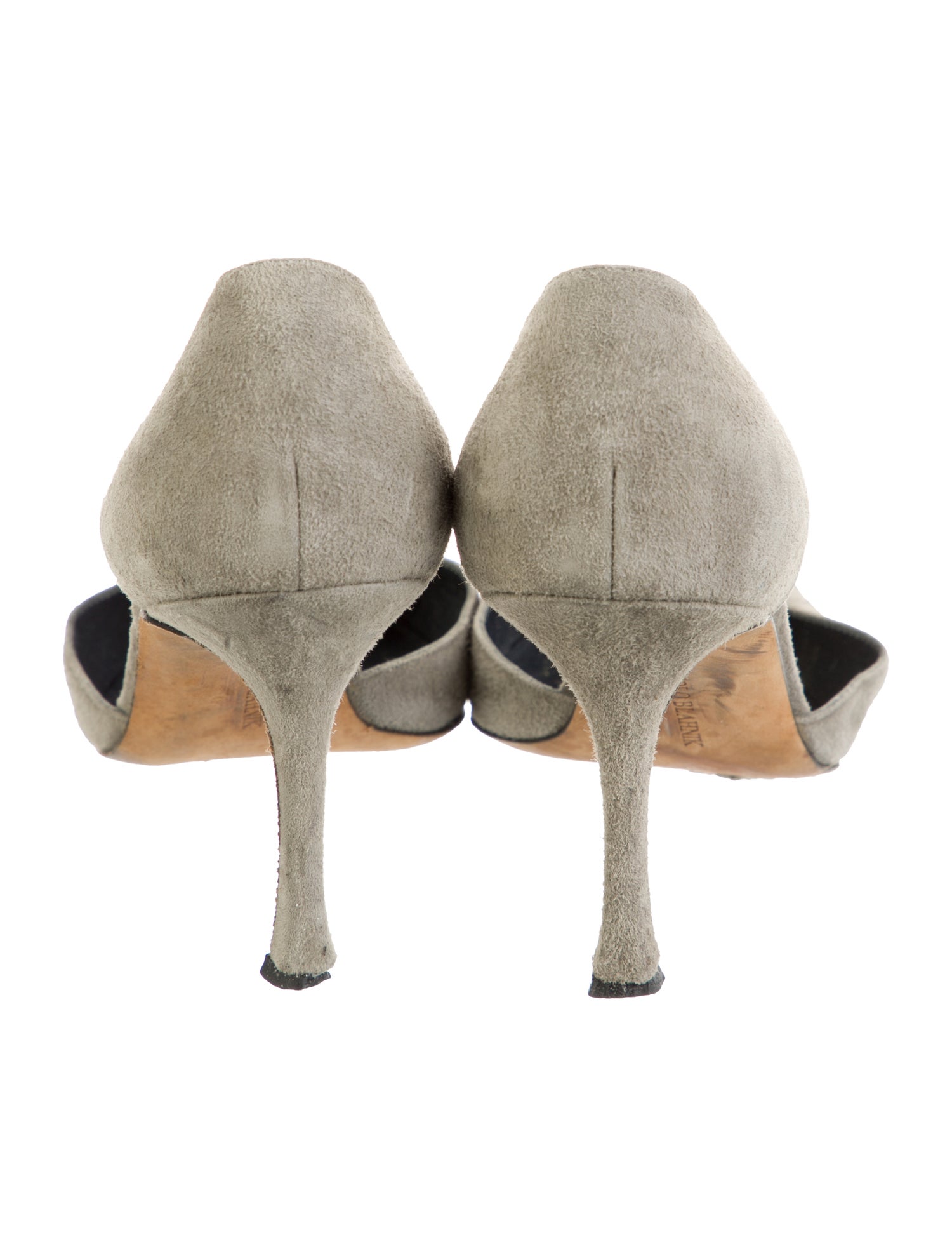 Manolo Blahnik Suede D'Orsay Pumps