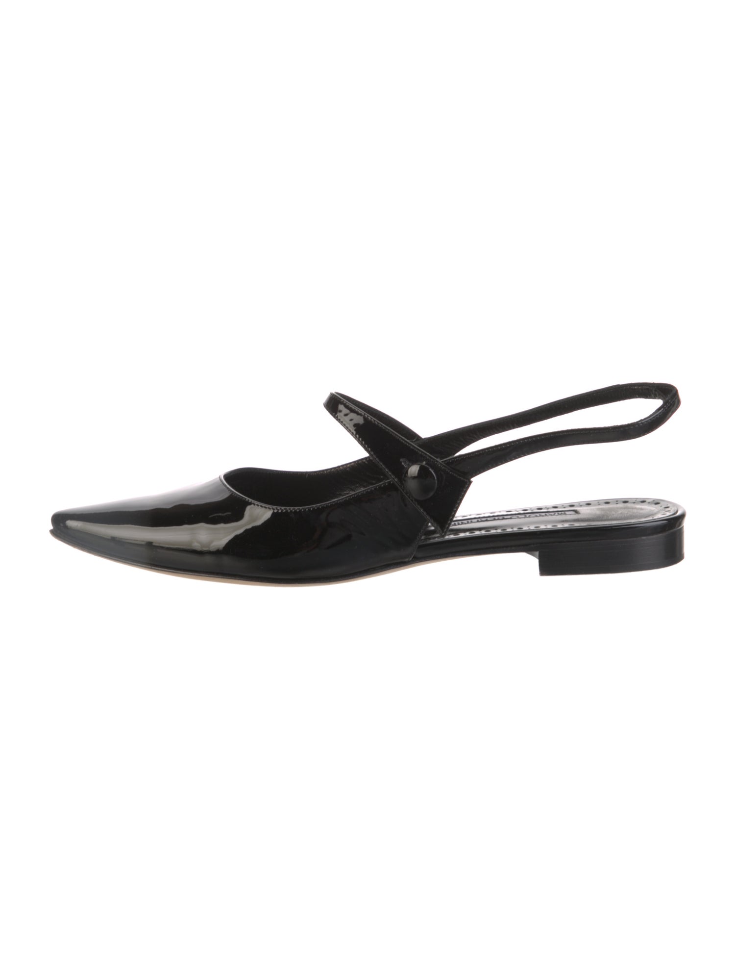Manolo Blahnik Patent Leather Mary Jane Flats