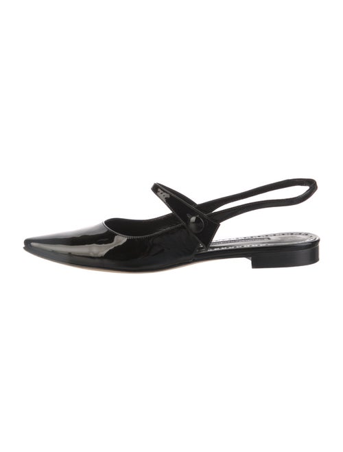 Manolo Blahnik Patent Leather Mary Jane Flats