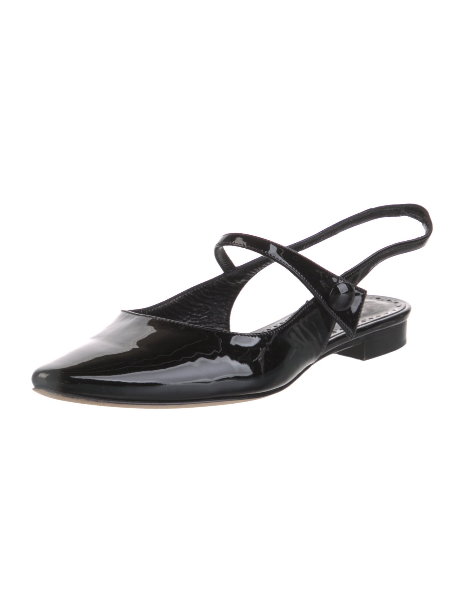 Manolo Blahnik Patent Leather Mary Jane Flats