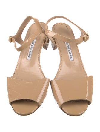 Manolo Blahnik Patent Leather Sandals