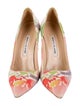 Manolo Blahnik Canvas Floral Print Pumps