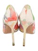 Manolo Blahnik Canvas Floral Print Pumps