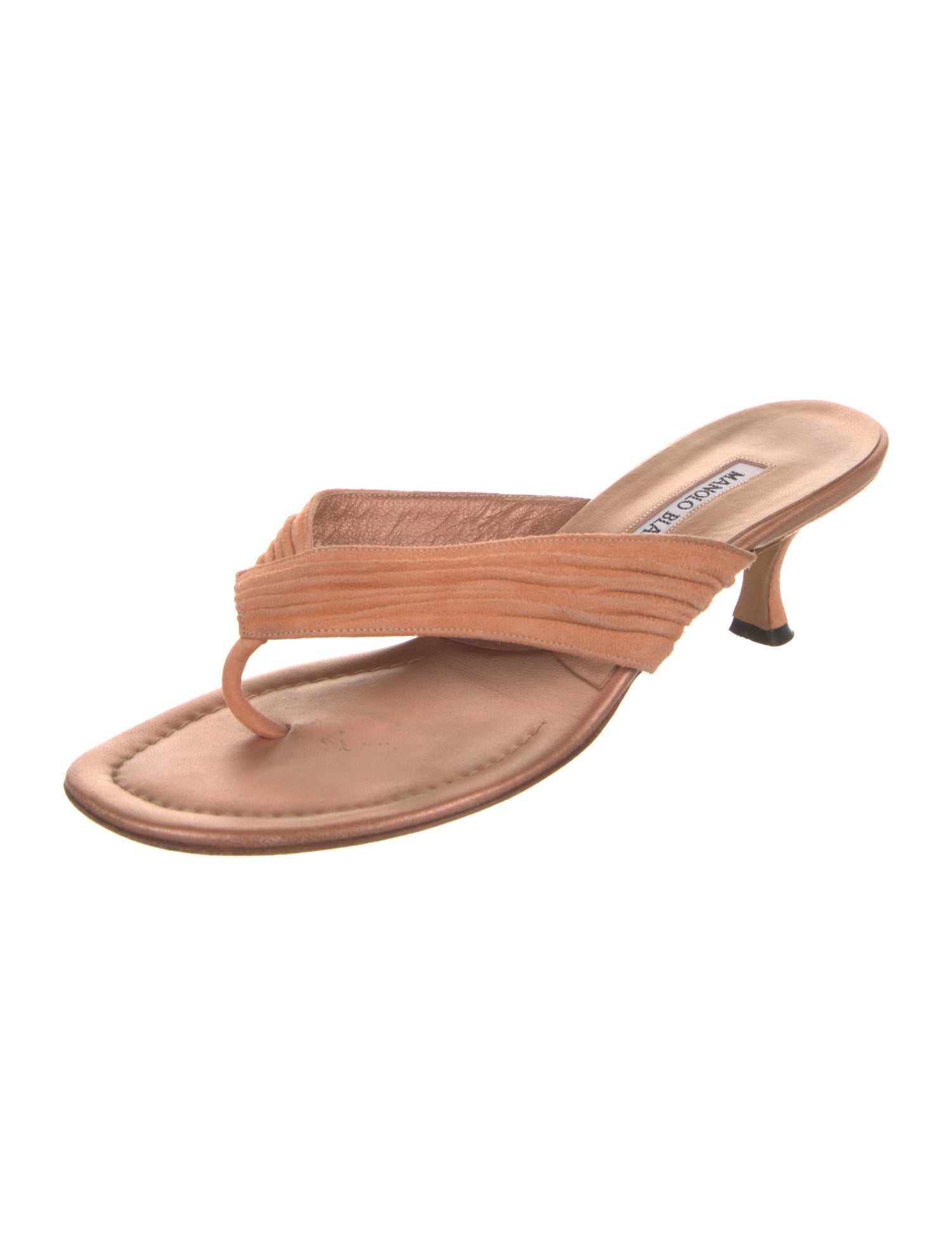 Manolo Blahnik Leather Flip Flops