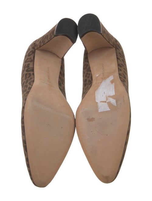 Manolo Blahnik Suede Animal Print Pumps