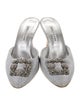 Manolo Blahnik Glitter Accents Mules