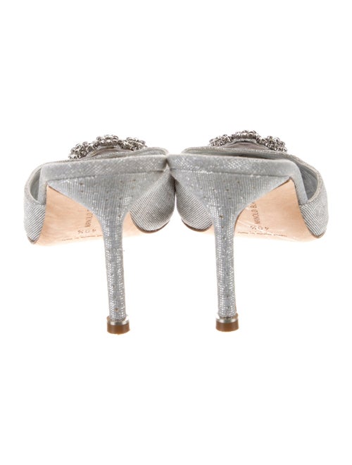 Manolo Blahnik Glitter Accents Mules