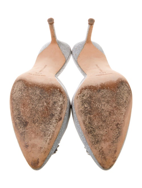 Manolo Blahnik Glitter Accents Mules