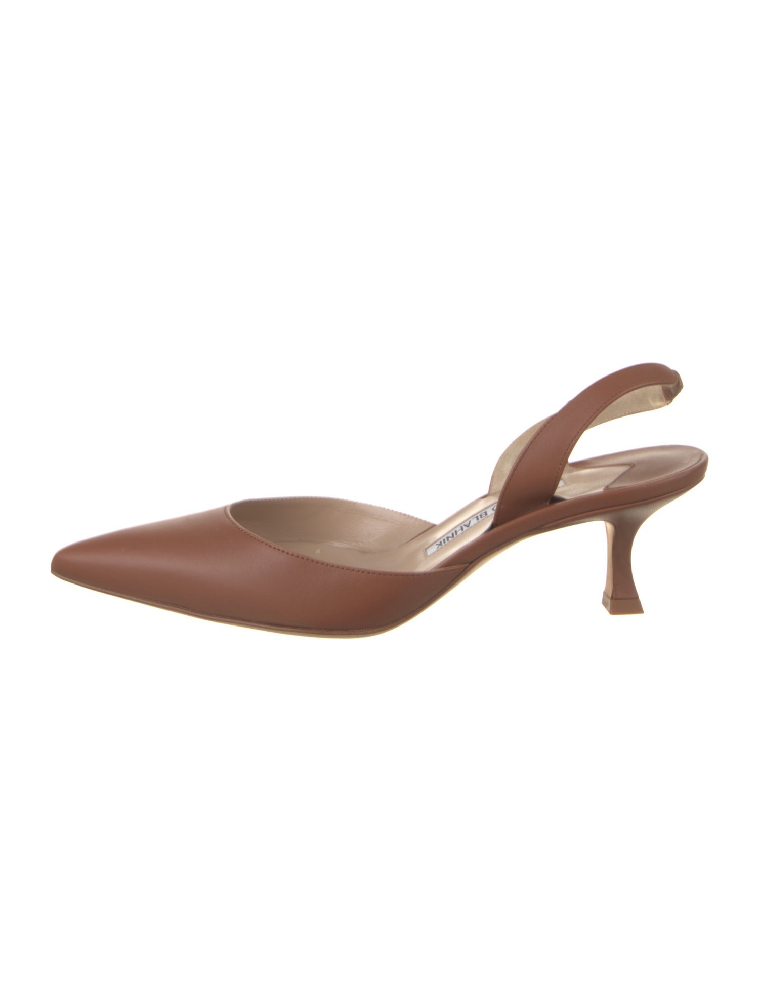 Manolo Blahnik Leather Slingback Pumps