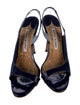 Manolo Blahnik Patent Leather Slingback Sandals