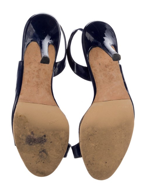 Manolo Blahnik Patent Leather Slingback Sandals