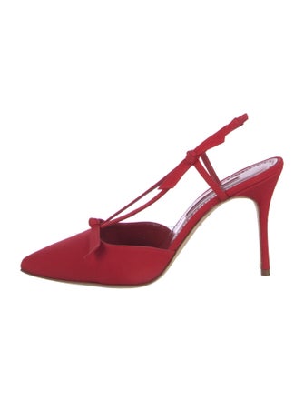 Manolo Blahnik Suede Slingback Pumps