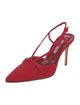 Manolo Blahnik Suede Slingback Pumps