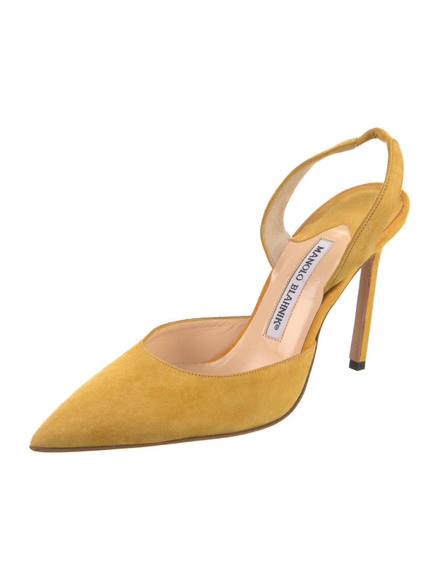 Manolo Blahnik Suede Slingback Pumps