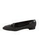Manolo Blahnik Wool Leather Trim Embellishment Loafers