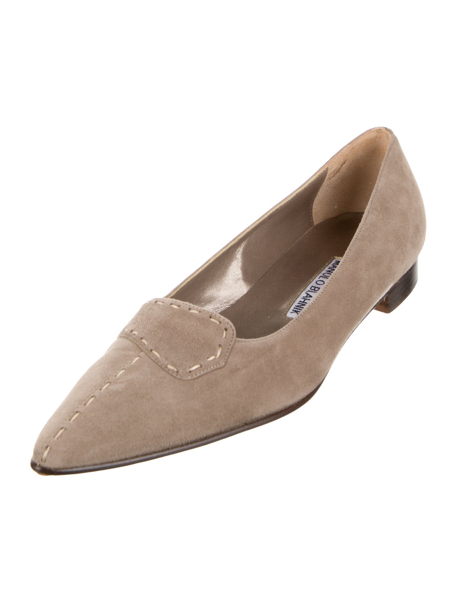 Manolo Blahnik Suede Flats