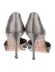 Manolo Blahnik Satin Crystal Embellishments D'Orsay Pumps