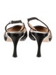 Manolo Blahnik Quilted Pattern Leather Slingback Pumps