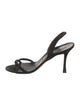 Manolo Blahnik Satin Slingback Sandals