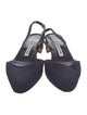 Manolo Blahnik Canvas Slingback Pumps