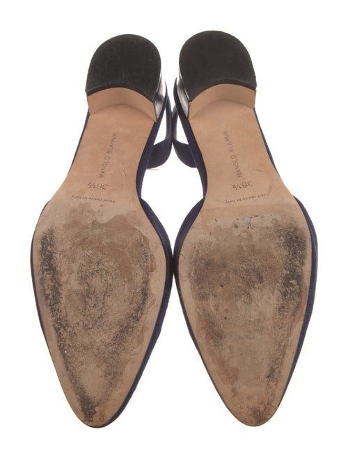 Manolo Blahnik Canvas Slingback Pumps