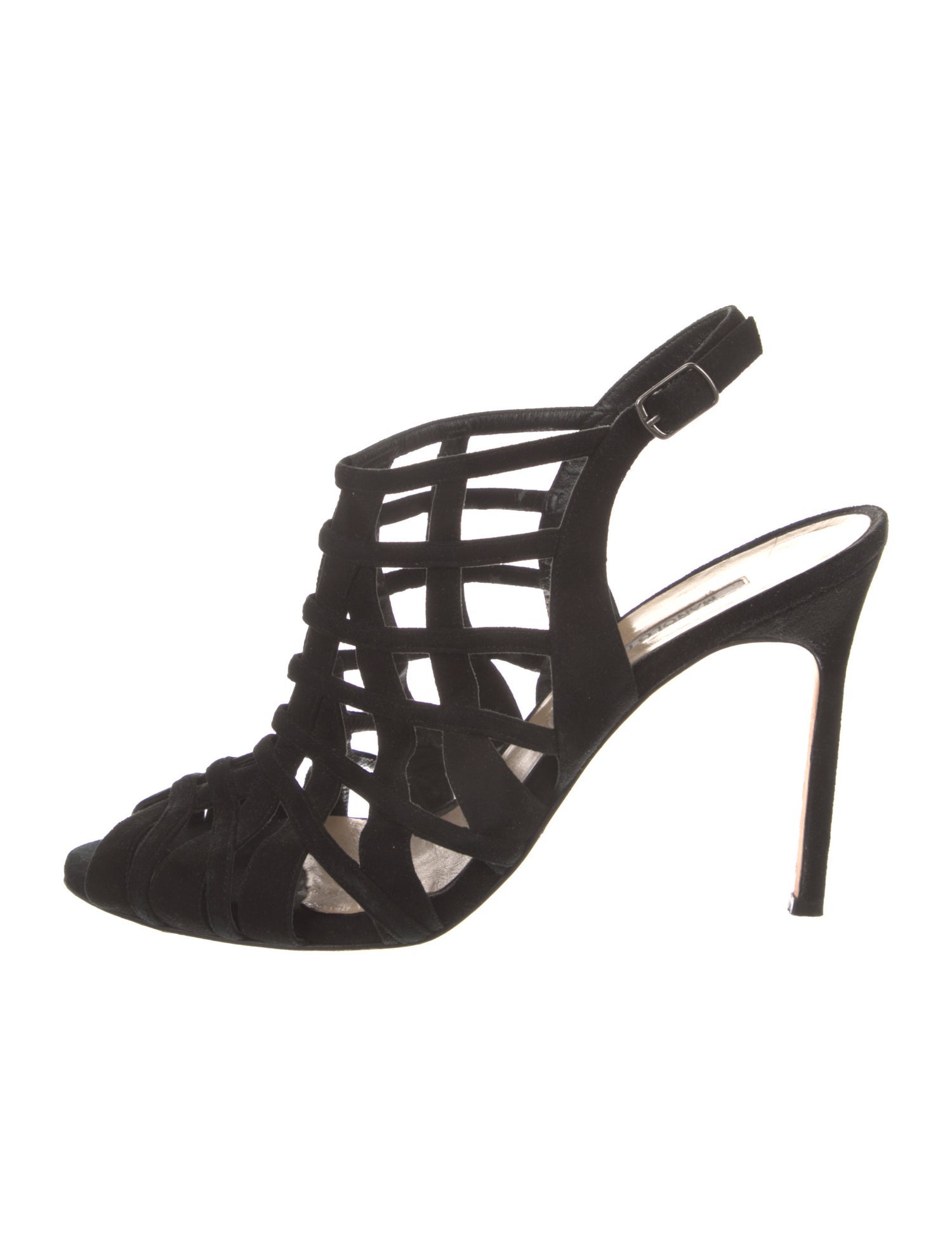 Manolo Blahnik Suede Slingback Pumps