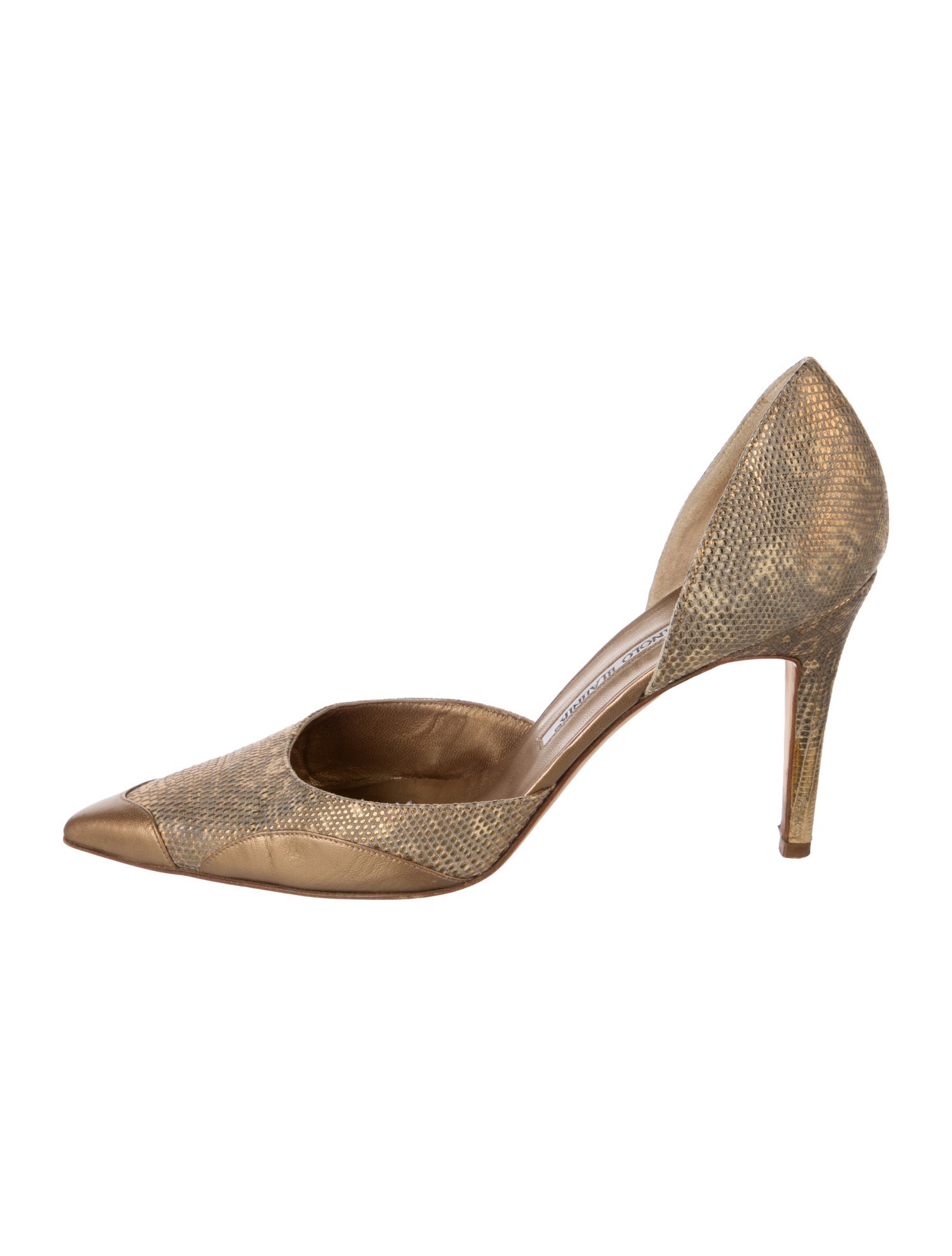Manolo Blahnik Leather D'Orsay Pumps