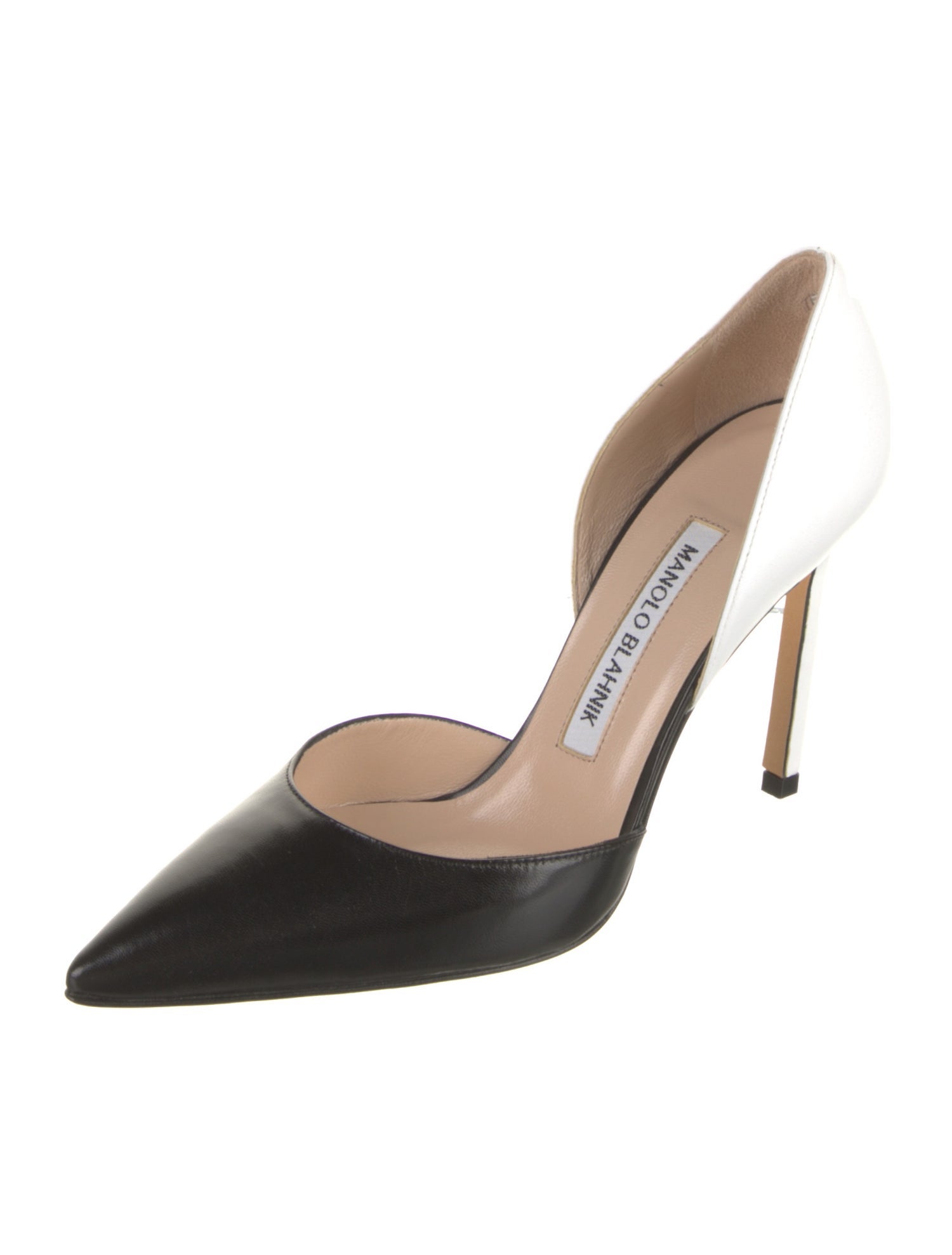 Manolo Blahnik Leather D'Orsay Pumps